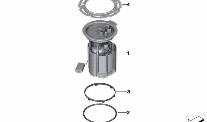 Bomba de combustible OEM 16117339267 para BMW i12 (i8 Coupé) e i15 (i8 Roadster) compatibles. Original BMW.