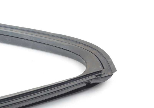 Rear left window seal for BMW 3 Series E30 (OEM 51361888325). Original BMW