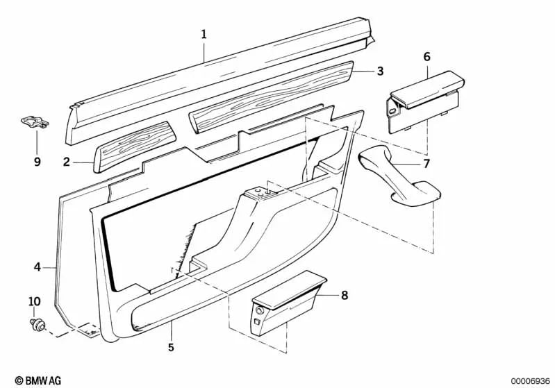 BMW E32 (OEM 5141190885) Klemme). Original BMW