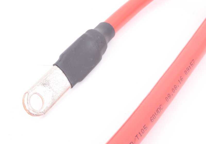 Cable positivo de batería OEM 61129322056 para BMW F15, F85, F16, F86. Compatible con versiones sDrive y xDrive. Recambio original BMW.