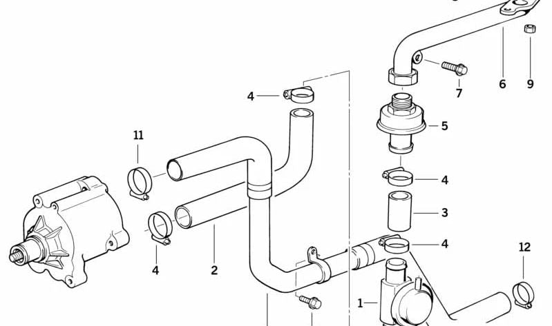 Tubo de admisión de aire OEM 11721401798 para BMW E36 M3 {BF91, BF92, BF99, BJ91, BJ92, CB91, CB92}. Original BMW.