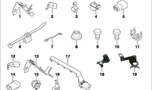 OEM Kabelmaterialien Unterstützung 12527518722 für Mini R53 Cooper S, JCW GP ... und mehr. Original Mini.