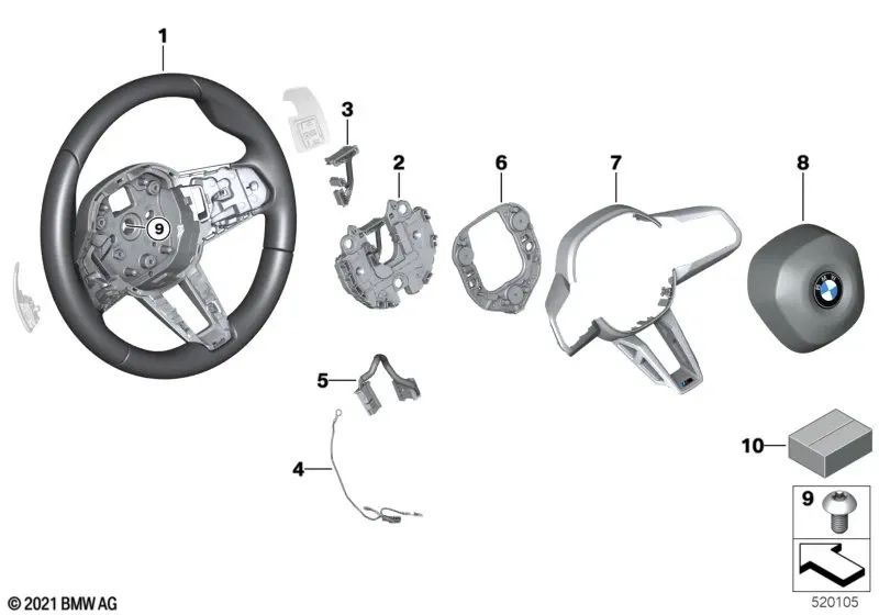 Horn plate for BMW 2 Series U06, X1 U11 (OEM 32305A4EE21). Genuine BMW