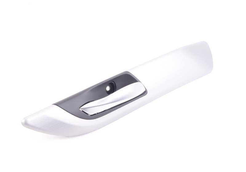 Manilla interior de puerta de aluminio cepillado izquierdo OEM 51419167031 para BMW Z4 E89. Original BMW.
