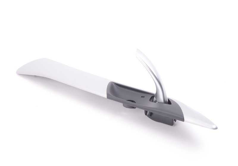 Manilla interior de puerta de aluminio cepillado izquierdo OEM 51419167031 para BMW Z4 E89. Original BMW.