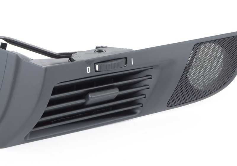 Rejilla de aireación izquierda negra OEM 64228364029 para BMW E39 520d, 520i. Pieza original BMW.