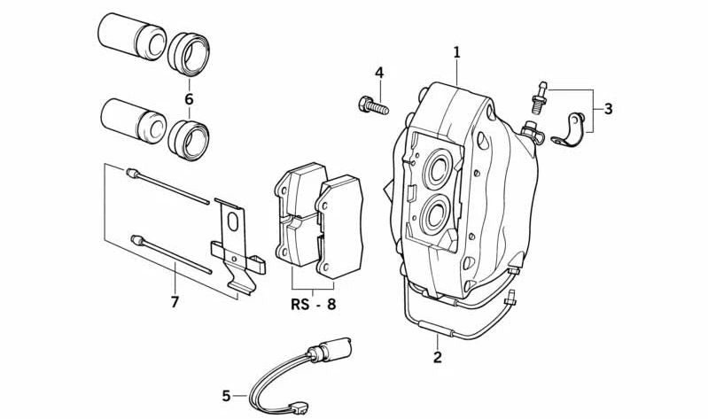 Juego de Reparación Pastillas de Freno sin Asbesto para BMW E31 (OEM 34111163922). Original BMW