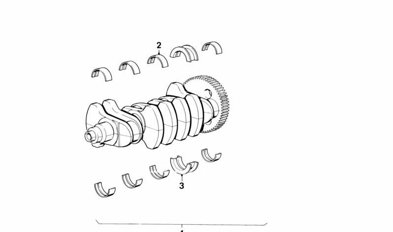 Semicojinete amarillo OEM 11211460713 para motos BMW K 1200 GT, K 1200 RS, K 75, K 100... y más. Original BMW Motorrad.