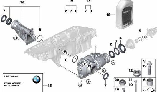 Hexagonalschraube mit M12X1.5x125 OEM 31517600240 für BMW x5 {e70, e70n, f15, f85} und x6 {e71, e72, f16, f86}. Original BMW.