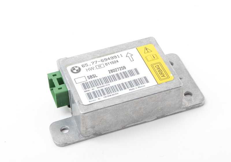 Sensor de airbag pilar B izquierdo OEM 65776949911 para BMW E65 y E66. Original BMW.