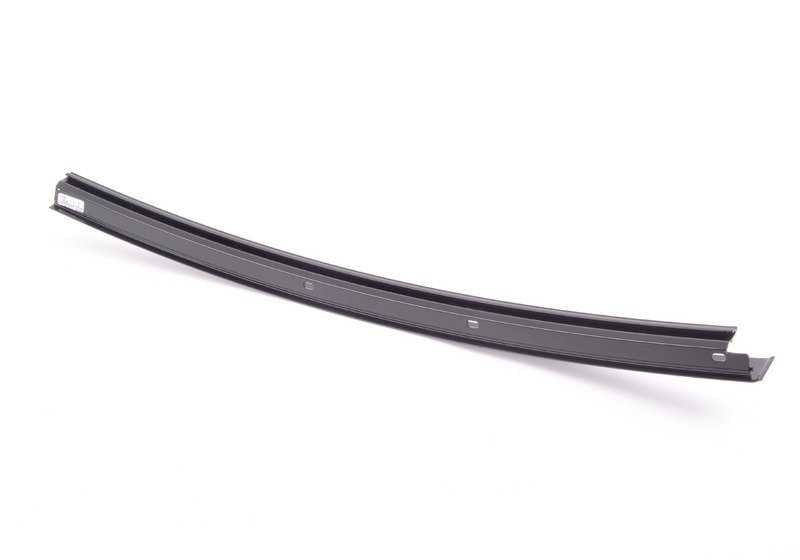 Embellecedor guía ventanilla derecha OEM 51357185236 para BMW F01, F01N, F02, F02N, F04. Acabado en negro brillo. Original BMW.