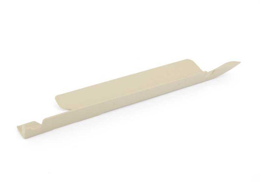 Right outer cover OEM 52101912384 for BMW E28 and E23. Original BMW piece. Ideal to protect front seat mechanisms, pearl beige color.