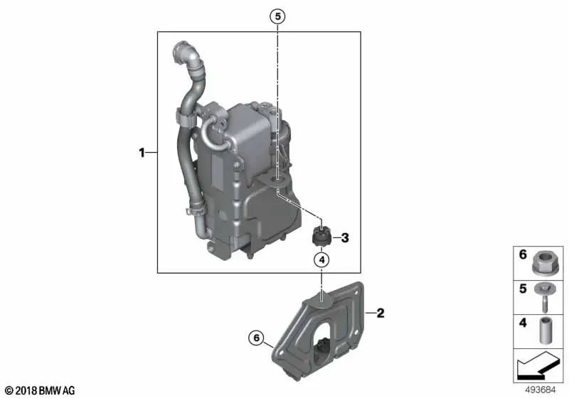 Suporte de condensador OEM 64219399989 para BMW X5 G05, X6 G06, X7 G07... e muito mais. BMW genuíno.