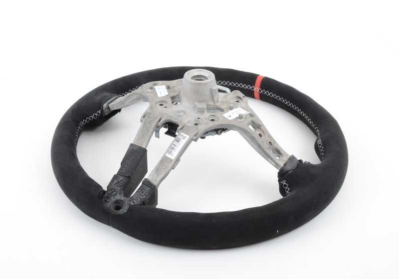 Sports Welling M Performance OEM 32302344149 pour BMW F15 et F16. Tapisserie Voltanta avec des détails en carbone et une marque rouge centrale. Améliorez l'adhérence et ajoutez le style de course. BMW d'origine.