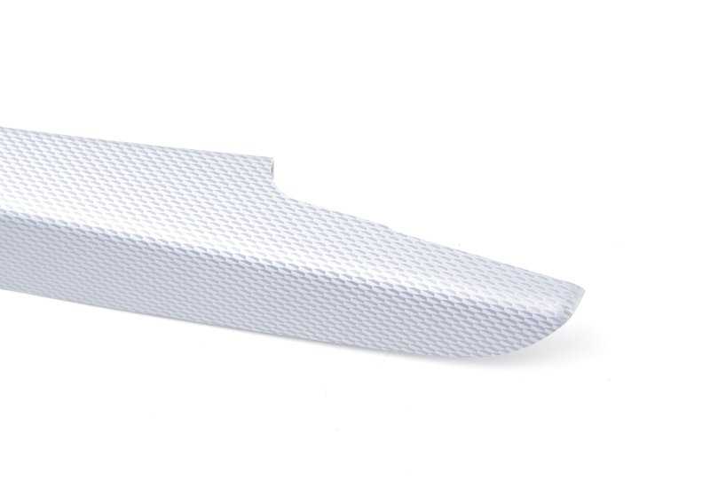 Panel protector aluminio consola central izquierda OEM 51168058571 para BMW X5 F15, X6 F16. Original BMW.