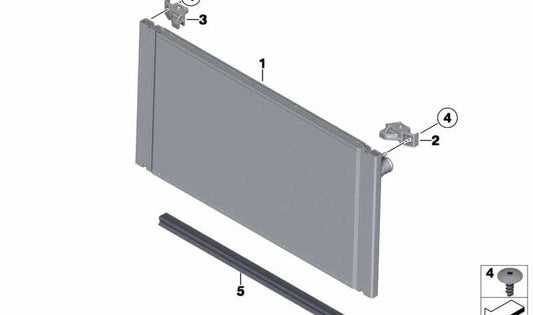 Radiador delantero OEM 17112751276 para MINI R56, R55, R57, R58, R59, R60, R61... y más. Original MINI.