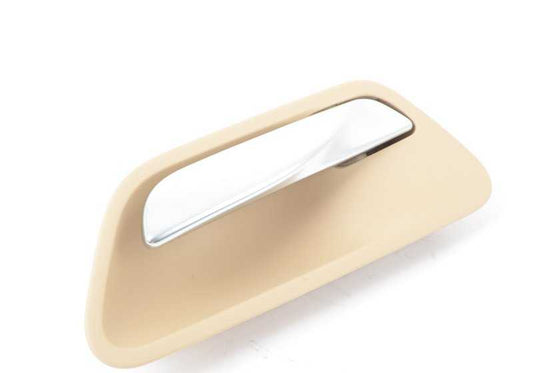 Maneta interior puerta izquierda OEM 51417279345 para BMW F30, F30N, F31, F31N, F34, F34N, F35, F35N, F32, F32N, F33, F33N, F36, F36N. Color beige veneto. Original BMW.