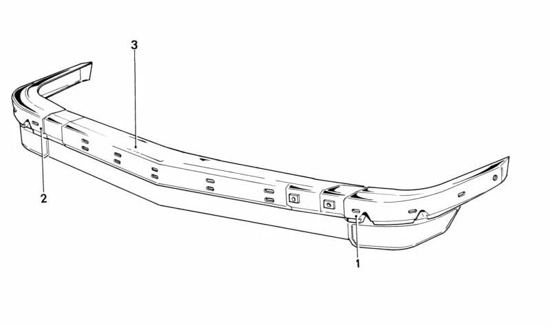 Paragolpes delantero izquierdo OEM 51111819863 para BMW E12. Compatible con todos los modelos: 518 (manual/automático), del 01/1974 al 06/1981. Repuesto original BMW.