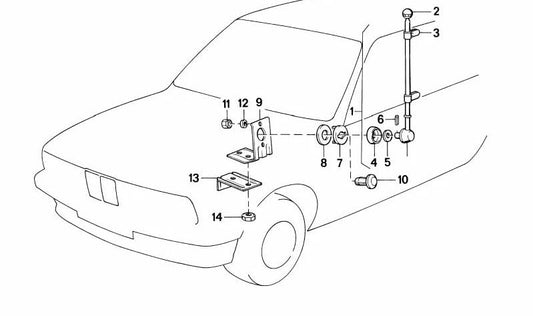 OEM closing cap 72601860157 for BMW E34, E39, F10, F10N, G30, G30N, G31, G31N, E23, E32, E38, E65, E66, F01, F01N, F02, F02N, F04, G11, G11, G12, G12, G12N, G12N, G70, G70, E70, E70, E70, E70, E70 E70N. Original BMW.