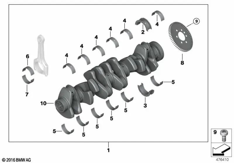 Gerador BMW 3 E46, Z4 E85, E86 (OEM 11217831524). BMW original
