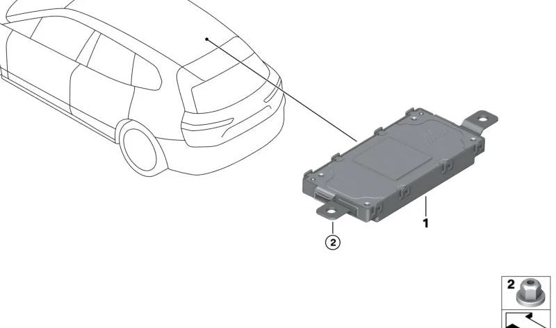 Unidad de control techo panorámico OEM 61355A8E8F1 para BMW iX (I20). Compatible exclusivamente con BMW iX (I20). Recambio original BMW.