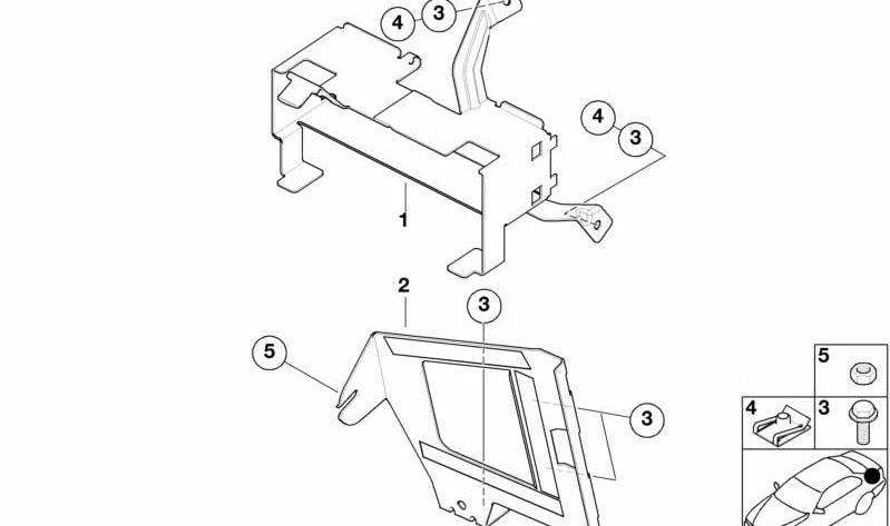 Soporte para navegador GPS OEM 65906904195 para BMW E46. Original BMW.