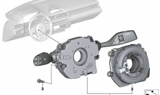 Endereço do módulo da coluna OEM 61315A32035 para BMW F44, G42, G30, G30N, G38, G38N, G32, G32N, G11N, G12N, G02, G02N. Peça original da BMW.