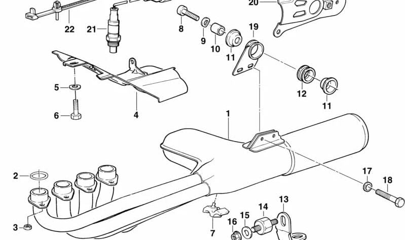 Soporte OEM 18121464463 para motos BMW K1, K 100 RS. Original BMW Motorrad.