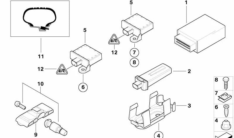 Módulo control presión neumáticos (RDC) OEM 36236785280 para BMW E93. Original BMW.