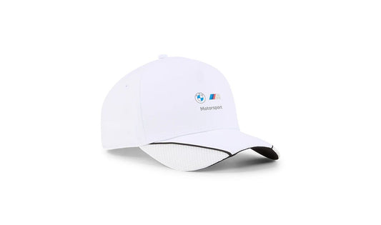 Gorra BMW M Motorsport blanca OEM 80165B5D0E7 válida para BMW. Original BMW.