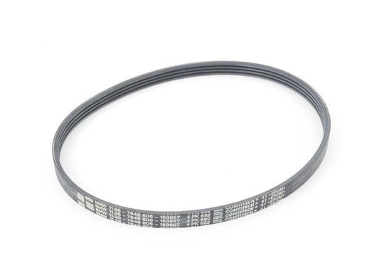 Correa de accesorios (poly V) OEM 11287848606 para BMW F87, F80, F82, F83. Original BMW.