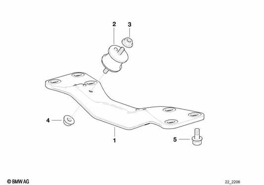 Vis hexagonale OEM 22311096812 pour BMW Z8 E52. Véritable BMW.