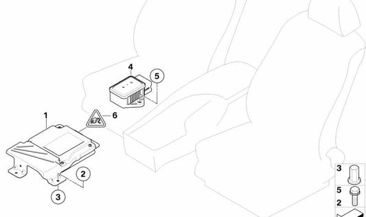 Conector eléctrico OEM 61136918258 para BMW E60, E61, E63, E64. Original BMW.