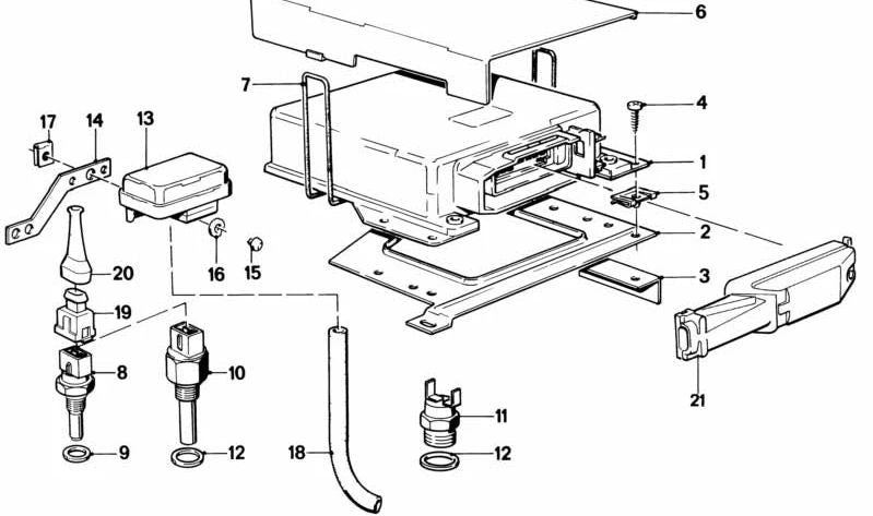 Control Unit for BMW E30 (OEM 13611706438). Genuine BMW