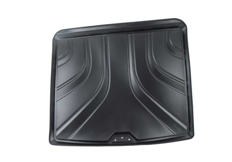 Alfombrilla maletero rígida OEM 51472407168 para BMW X1 (F48, F48N, F49, F49N). Resistente al agua y suciedad, con borde elevado y acabado antideslizante. Original BMW.