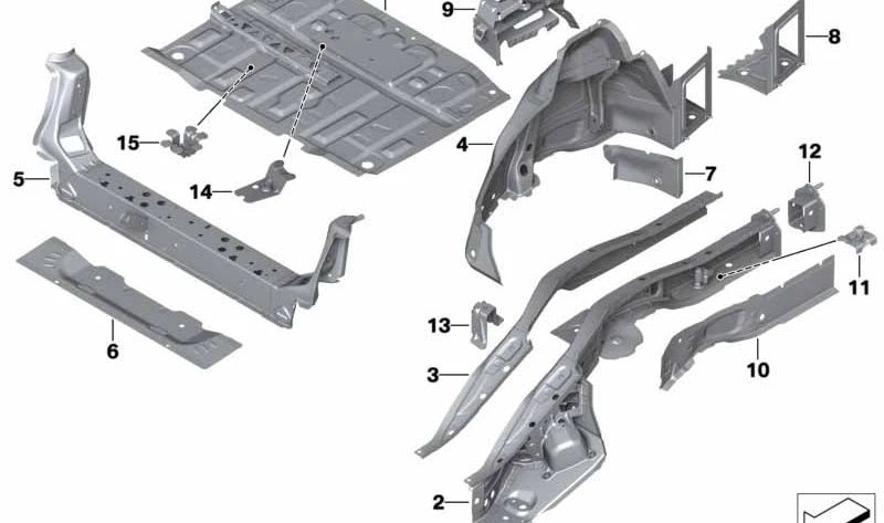 Larguero superior izquierdo OEM 41007402389 para MINI Clubman F54, Countryman F60, X2 F39... y más. Original MINI.