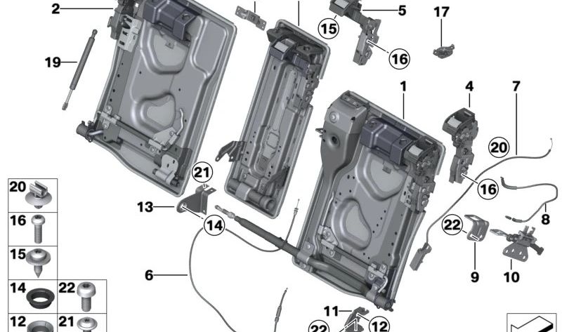 Cierre de puerta derecha OEM 52207274574 para BMW F10, F11. Original BMW.