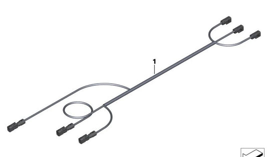 Cabo de antena OEM 61127924544 para sistema de som no BMW Motorrad R1250RT, R1200RT. BMW Motorrad original.