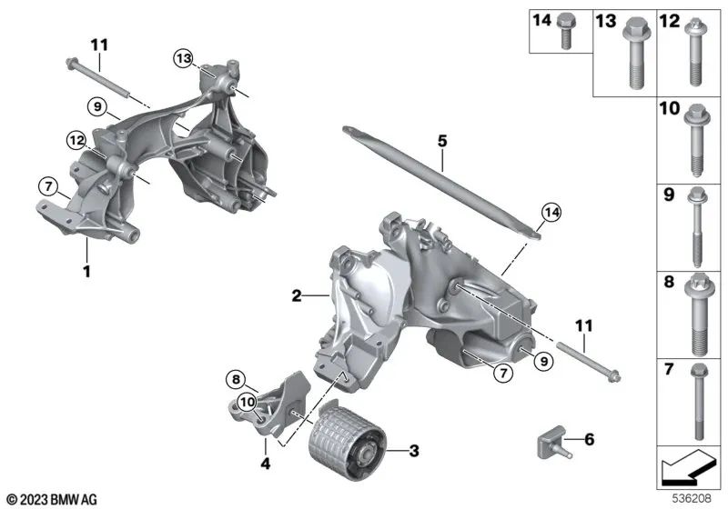 ASA screw for BMW i I01, I01N, I20 (OEM 22116879664). Genuine BMW