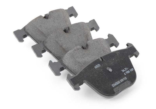 Juego de pastillas de freno sin asbesto OEM 34216783555 para BMW E71. Original BMW.