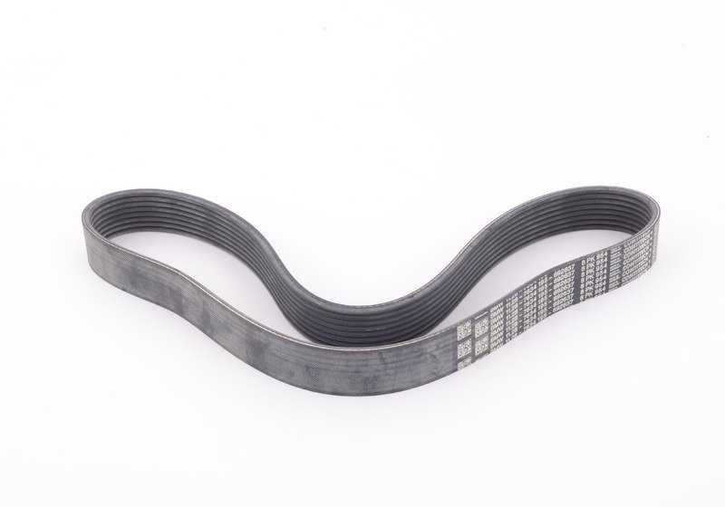 Correa poli V OEM 11287634195 para BMW F45 225xe, I12 i8, I15 i8. Compatible con modelos híbridos y eléctricos. Original BMW.