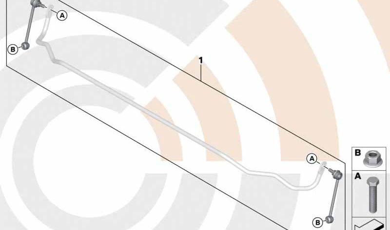 Kit de réparation de support de suspension OEM 3332406281 pour BMW Series 1 (E81, E82, E87, E88) et série 3 (E90, E91, E92, E93). BMW d'origine.