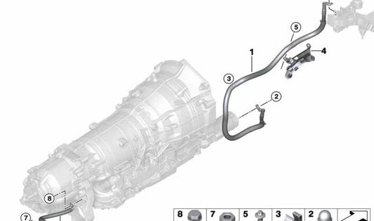 Cabo de inicialização B+ OEM 12428485060 para BMW X5 G05, X6 G06, X7 G07. Compatível com modelos XDRIVE30I, XDRIVE40I, XDRIVE45E. BMW original sobressalente.