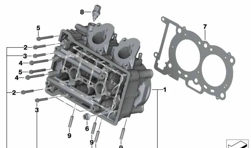 Screw with washer OEM 07129905599 for BMW E90, E92, E93, i3 (I01 models). Original BMW.