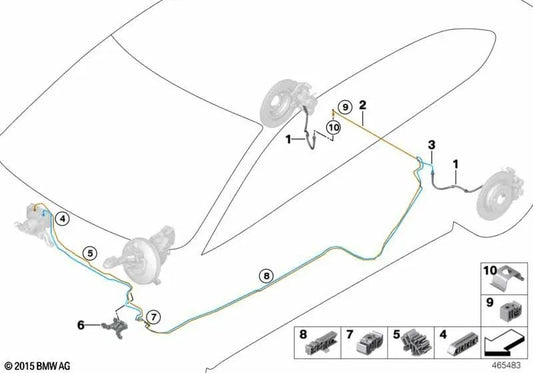 BMW Rohr 2 F45, X2 F39 (OEM 34326861595). Original BMW