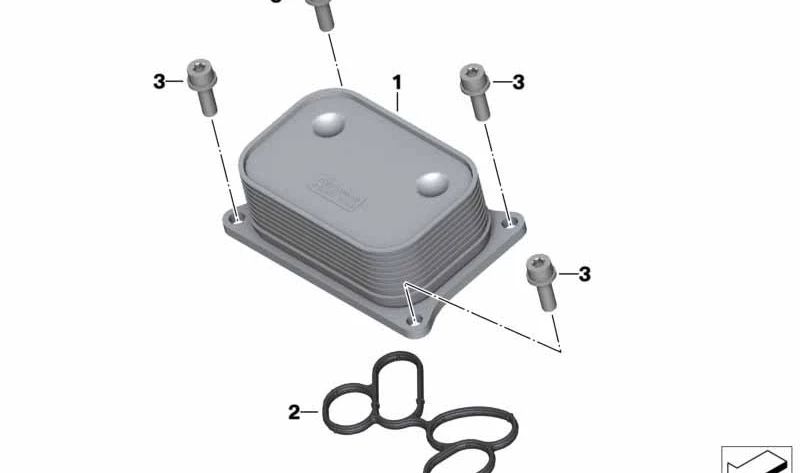 Intercambiador de calor - aceite motor OEM 17218389253 para motos BMW F 750 GS, F 850 GS, F 900 R, F 900 XR... y más. Original BMW Motorrad.