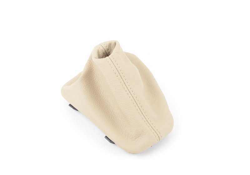 Embellecedor palanca de cambios beige OEM 25167526980 para BMW Z4 E85 y E86 (todos los modelos: 2.2i, 2.5i con cambio manual y automático). Original BMW.