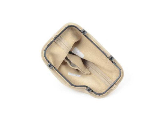 Embellecedor palanca de cambios beige OEM 25167526980 para BMW Z4 E85 y E86 (todos los modelos: 2.2i, 2.5i con cambio manual y automático). Original BMW.