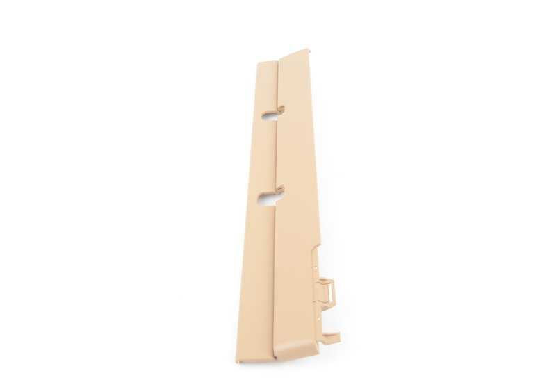 Cubierta izquierda color beige arena OEM 52208197109 para BMW Serie 7 E38 (725tds, 728i) con asiento trasero eléctrico. Modelos compatibles: E38 GE01, GE91, GE11, GE21, GE22, GE31, GE41, GE42, LGH21, LGH41. Original BMW.