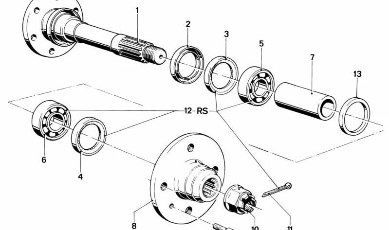 Retén del eje trasero OEM 33411106214 para BMW E21, 1502, 1600, 1602, 1802, 2002, 2002tii, 2002 turbo, 2000, 1600 GT. Original BMW.
